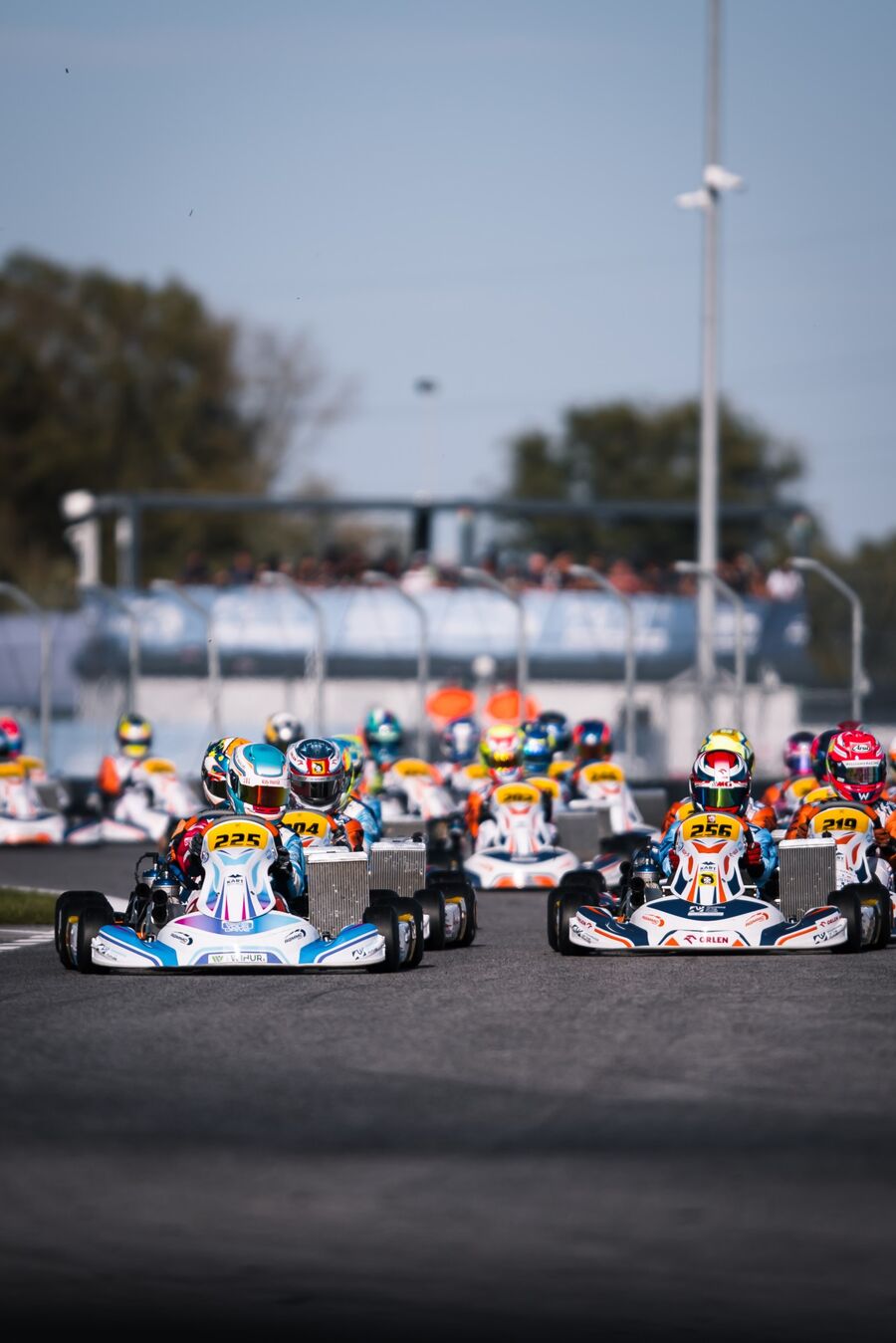 The start of a karting race, Ella Häkkinen in kart 225, 2025
